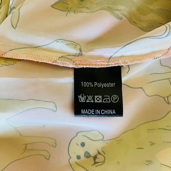 Anthropologie Karen Mabon Crufts Dog Theme Robe Size Large 10-14 - Picture 10 of 11